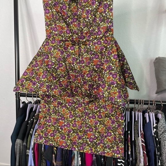 Betsey Johnson Flower Power Strapless Bustle Dress - Picture 11 of 11